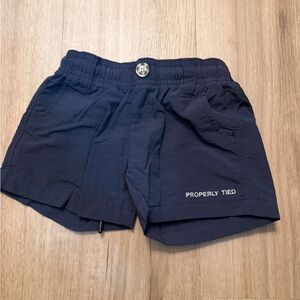 Properly Tied Navy Kids Shorts